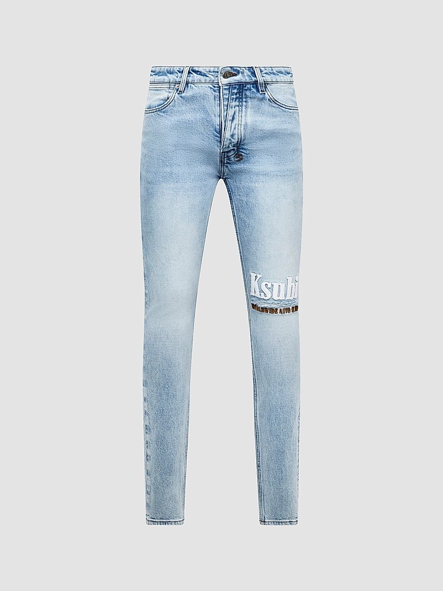 Men's Van Winkle Kristal Logo Skinny Jeans - Denim - Size 40