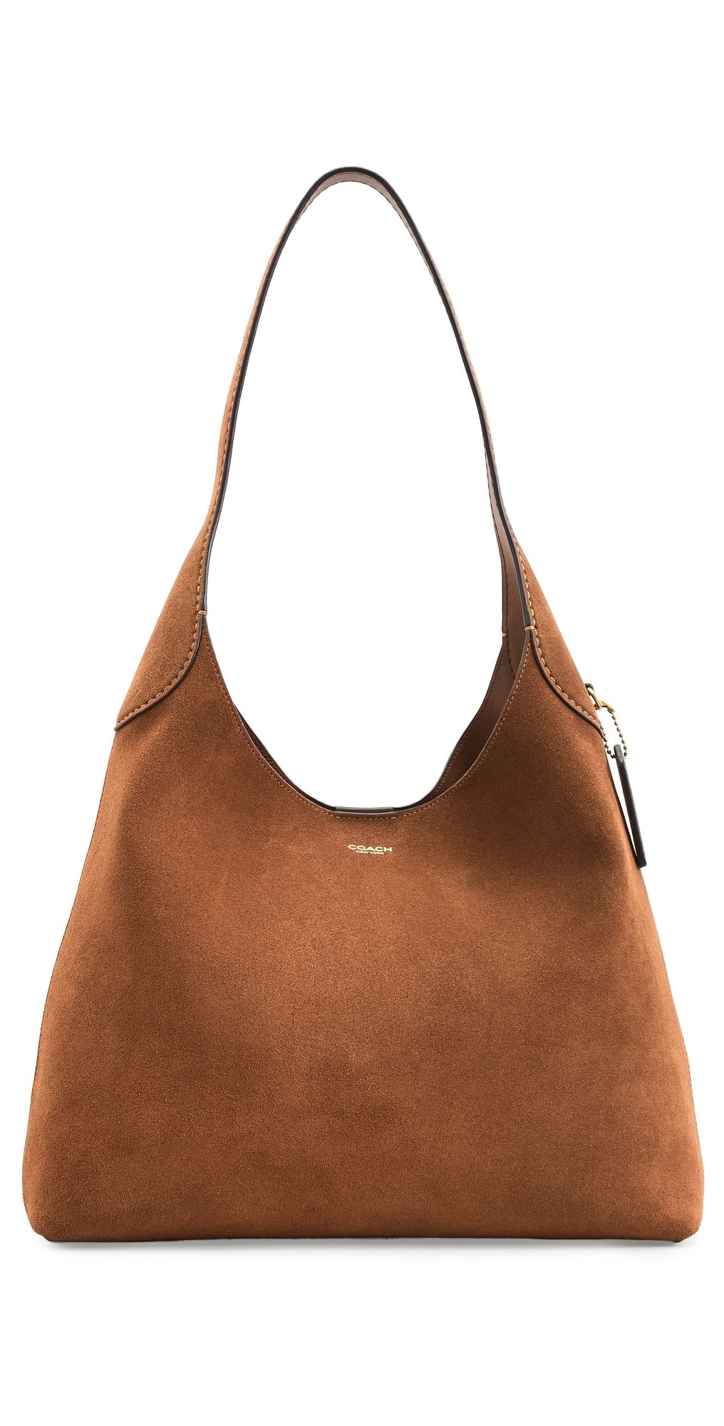 Coach Suede Brooklyn Shoulder Bag B4/Warm Brown One Size