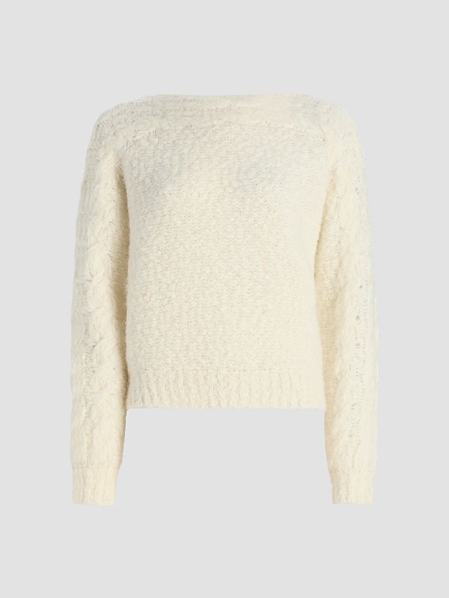 Isabel Marant Women's Ponara Wool-Blend Sweater - Ecru - Size 10