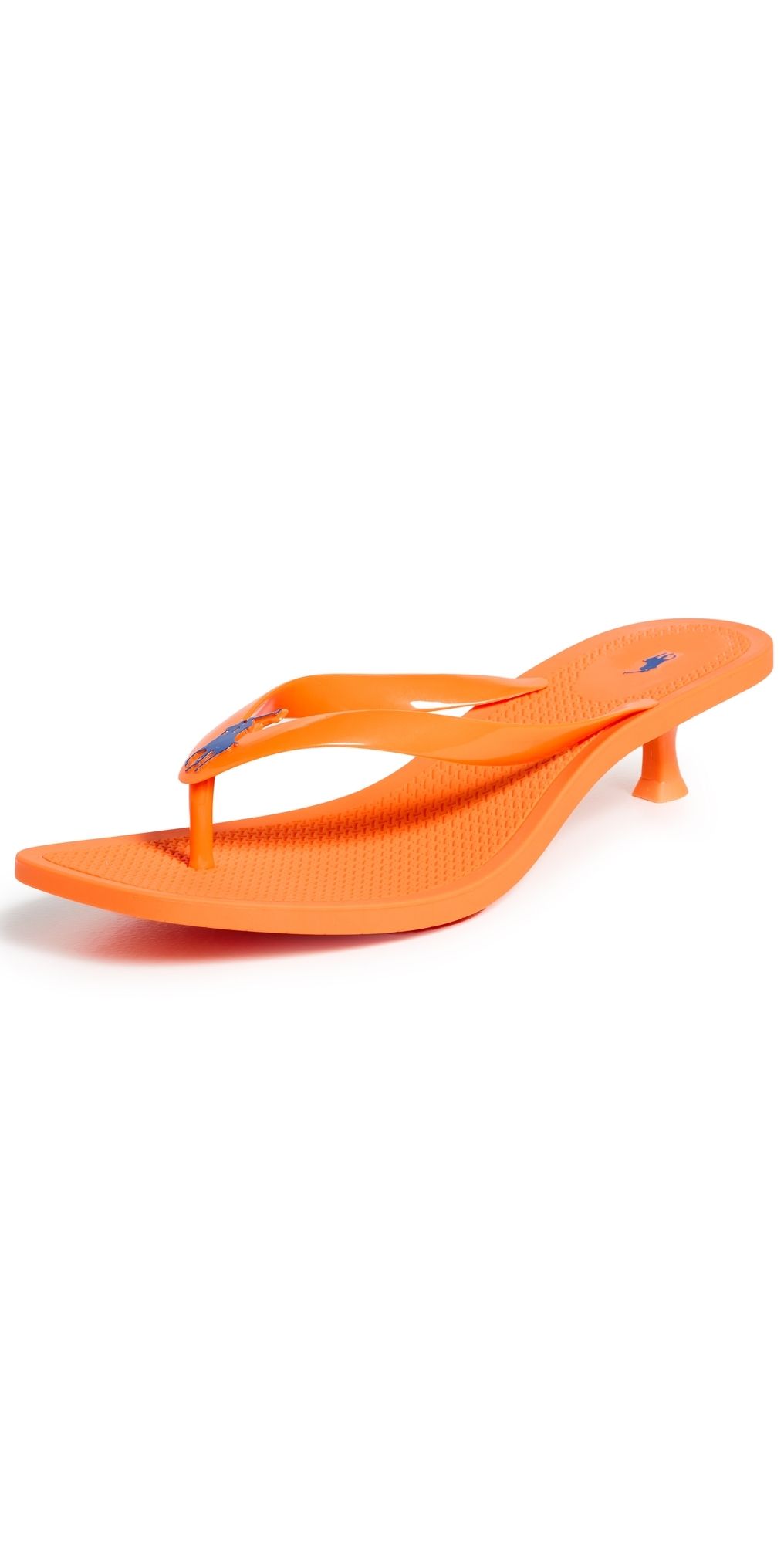 Polo Ralph Lauren Polo Play Kitten Heel Thong Sandals Orange Peel 7