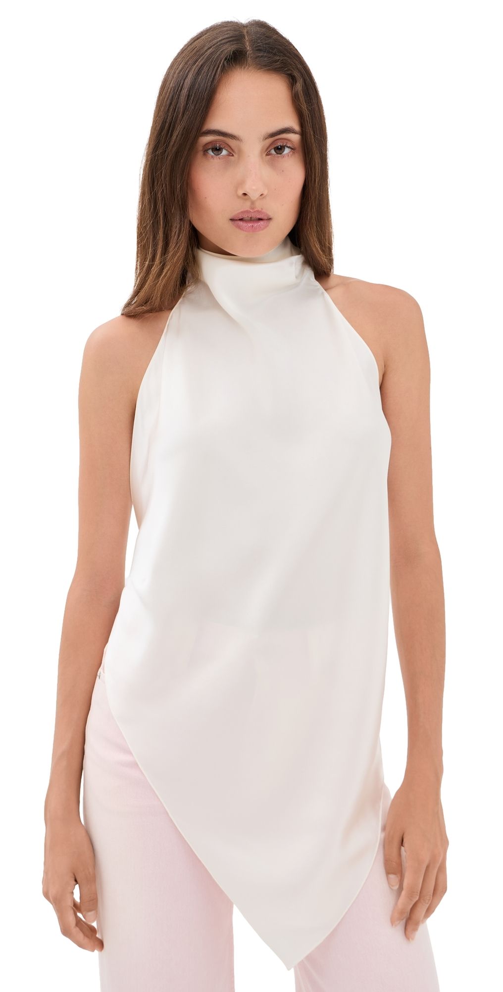 Helmut Lang Tie Scarf Top Ivory L