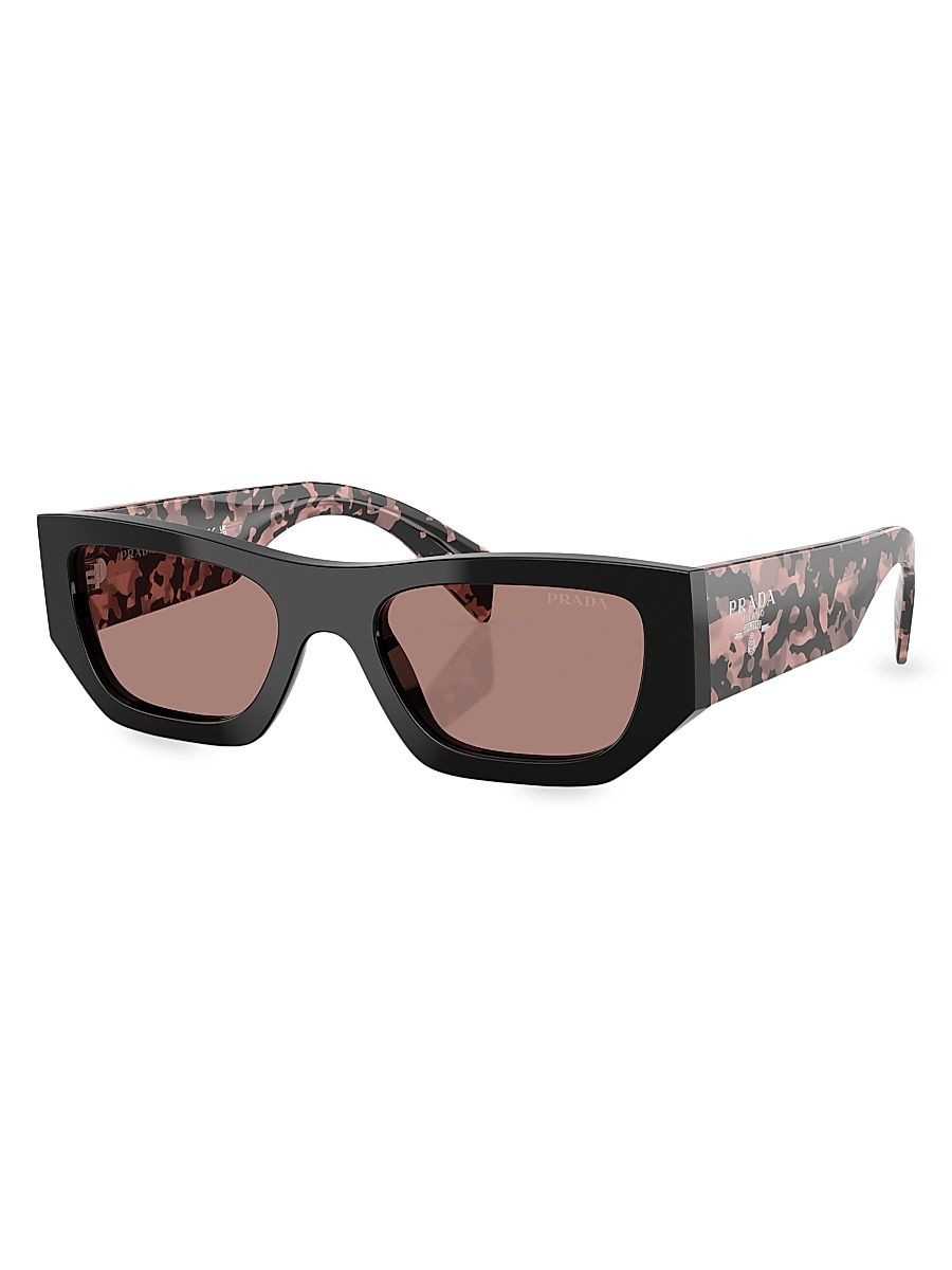 Women's 53MM Pillow Sunglasses - Brownpinkhavana