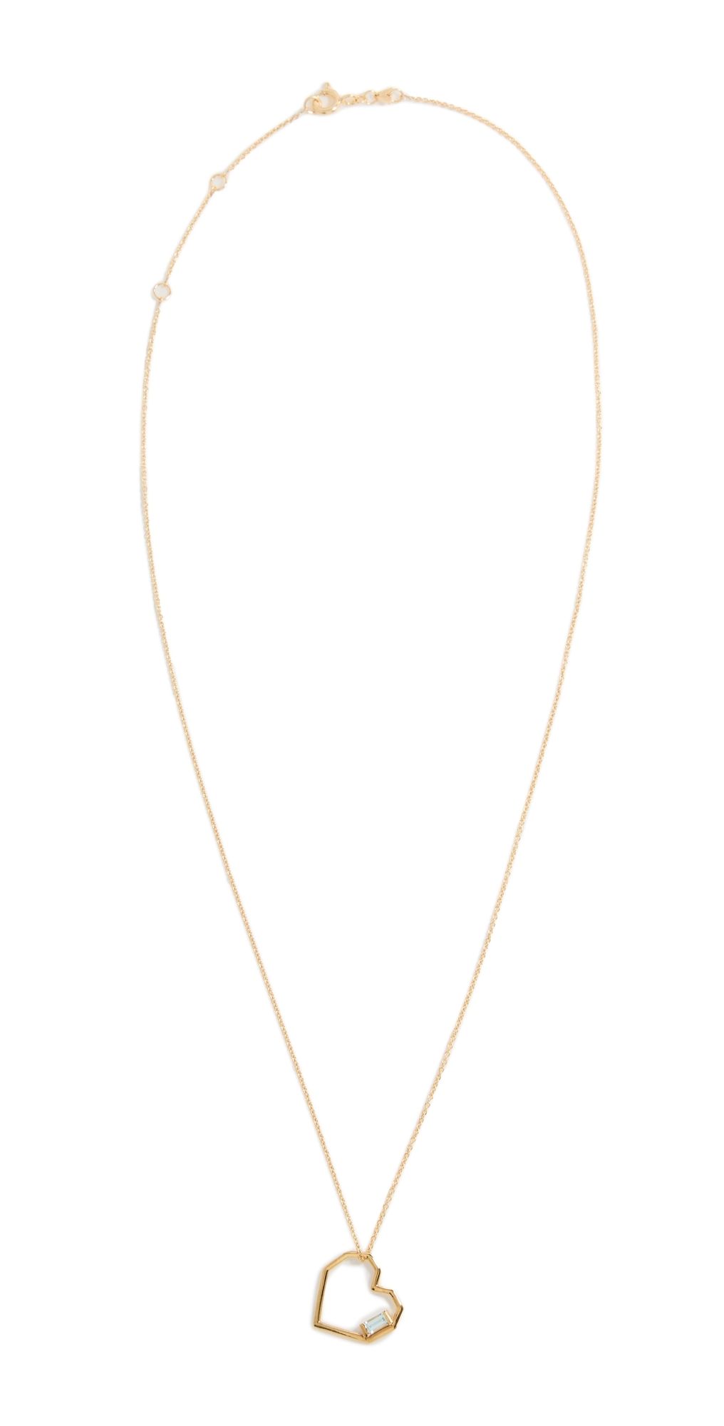 ALIITA Corazon Baguette Necklace Yellow Gold One Size