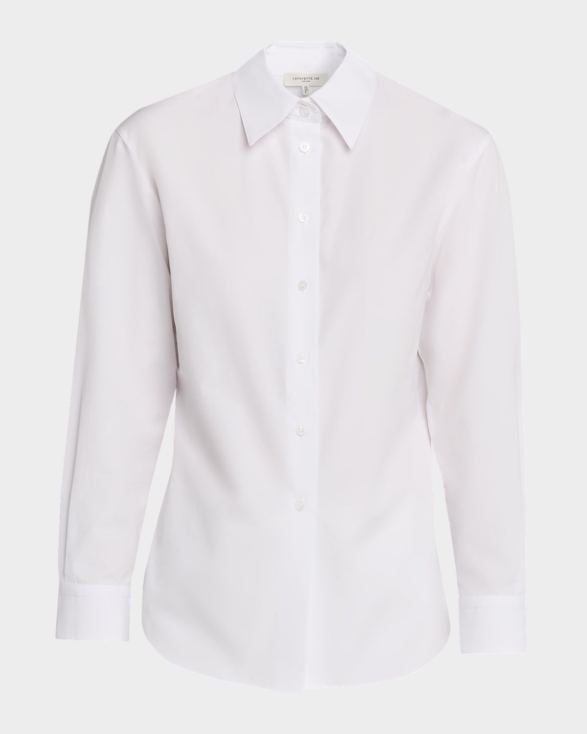 Cinched-Waist Cotton Poplin Shirt