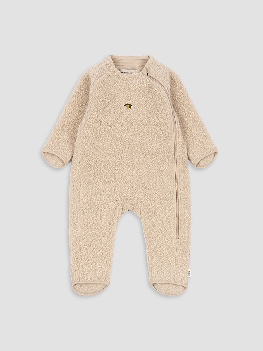 Baby's Safa Sherpa Footie - Oxford Tan - Size Newborn