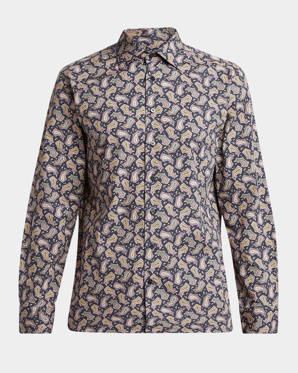 Men & apos;s Paisley Stretch Sport Shirt