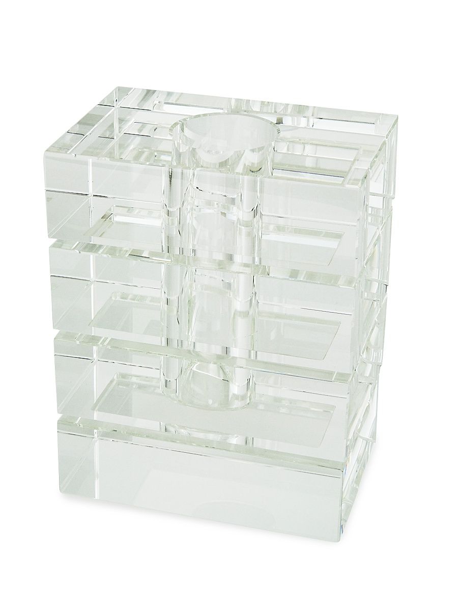 Cut Crystal Rectangular Vase - Clear