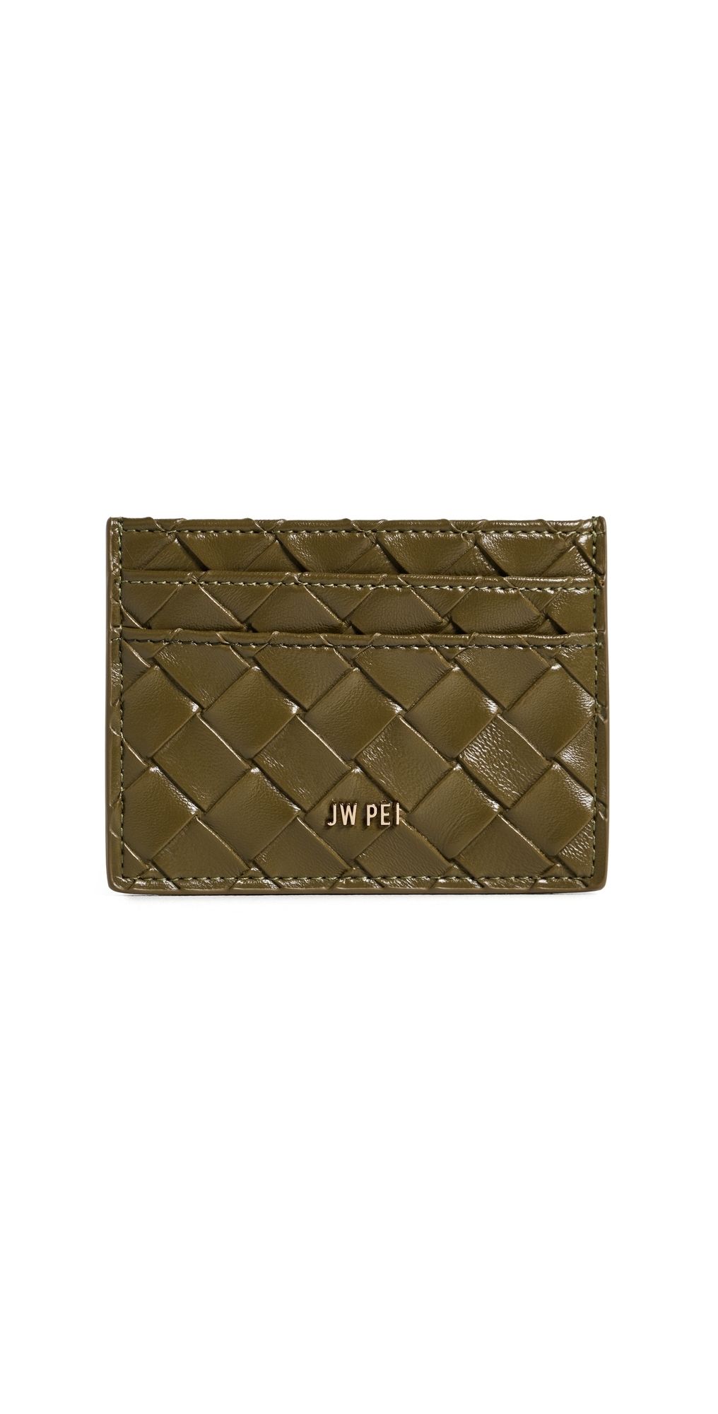 JW PEI Woven Texture Card Holder Olive Green One Size