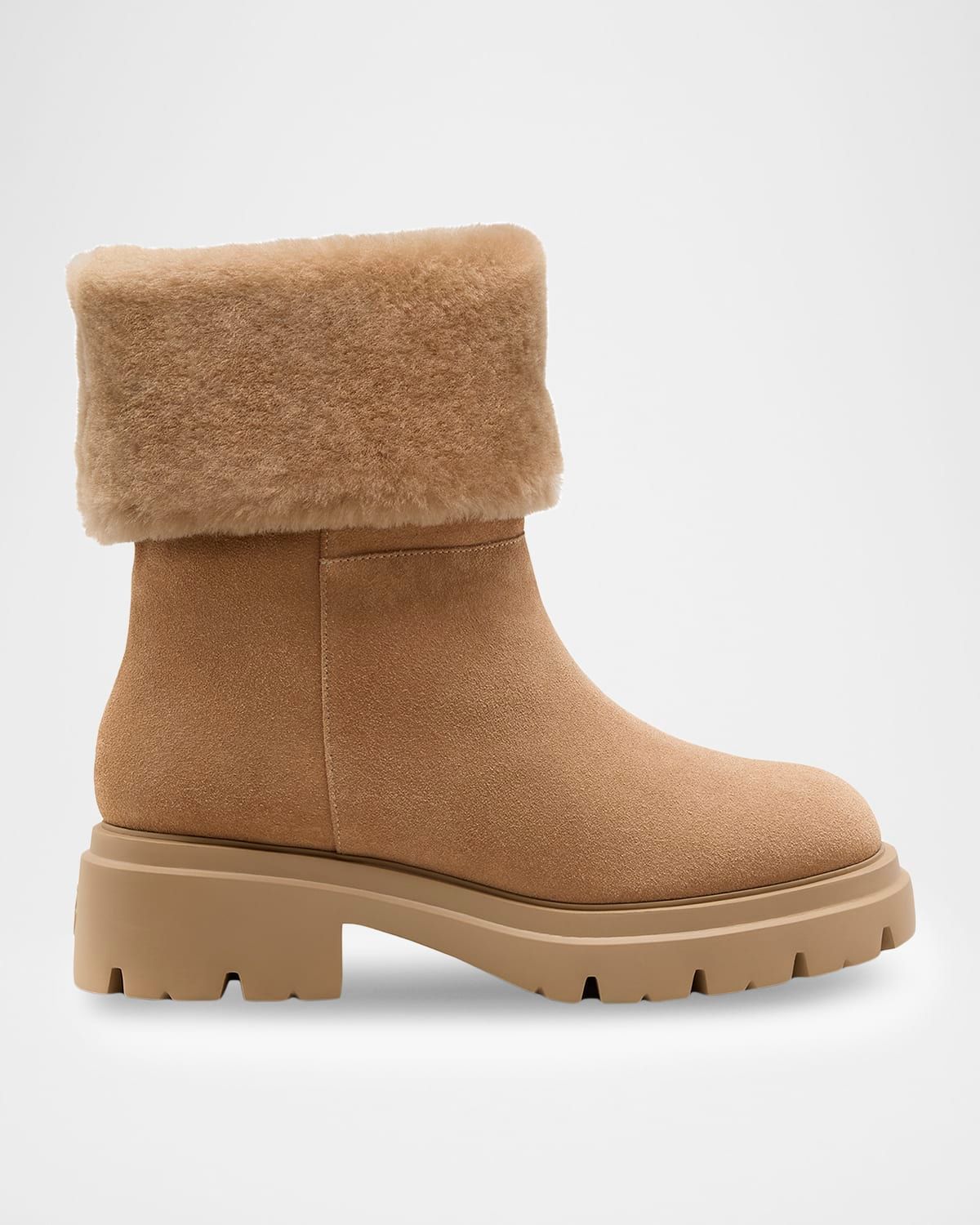 Hudson Shearling-Lined Suede Booties