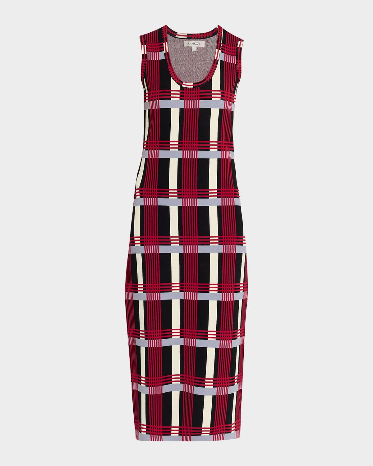 Juliette Scoop-Neck Sleeveless Midi Dress