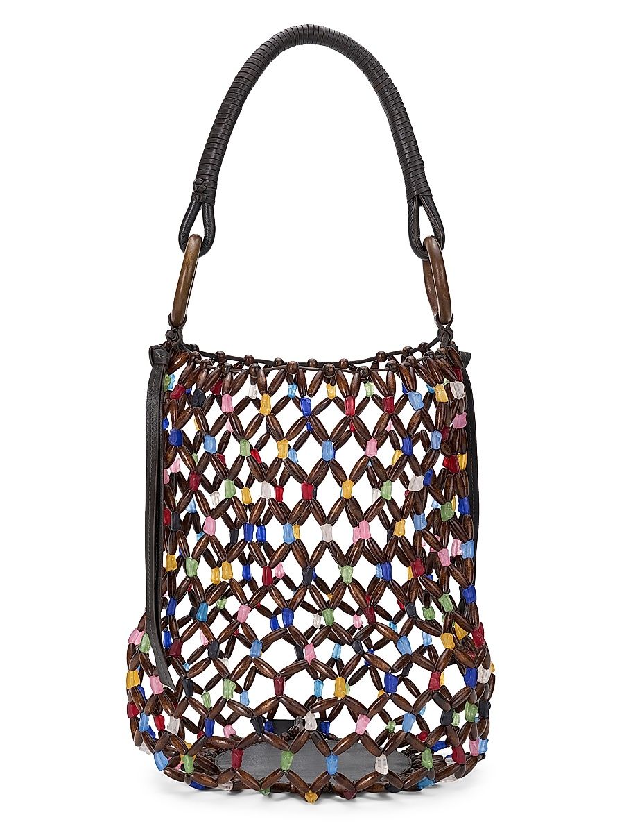 Women's Del Mar Beaded Bucket Bag - Sea Glass
