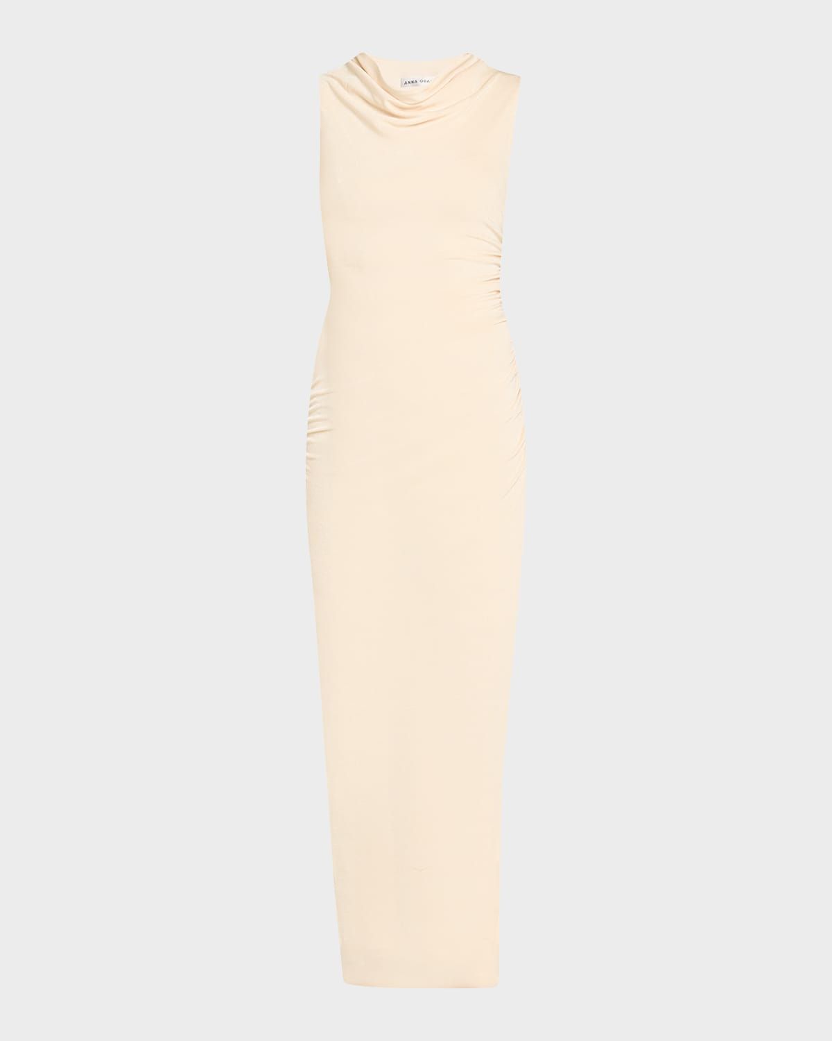Amali Draped Cowl-Neck Jersey Dress