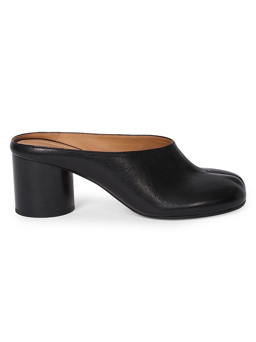 Women's Tabi 60MM Leather Mules - Black - Size 7
