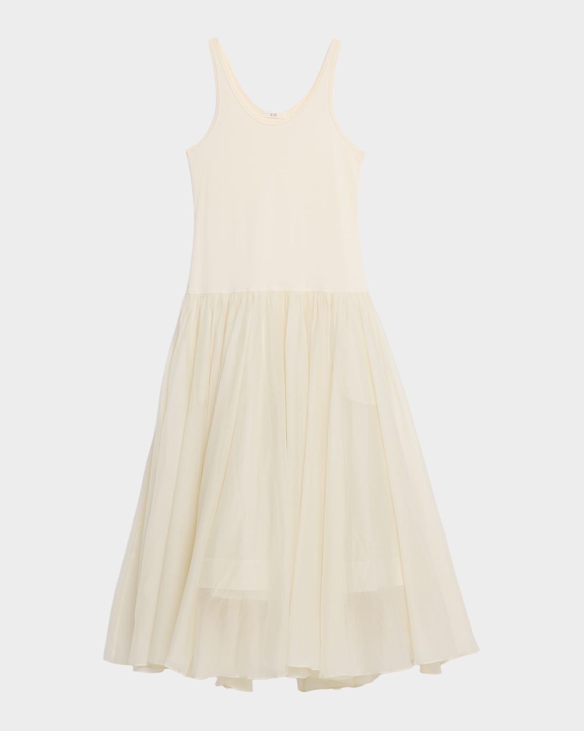 Crinoline Layered Drop-Waist Maxi Cocktail Dress