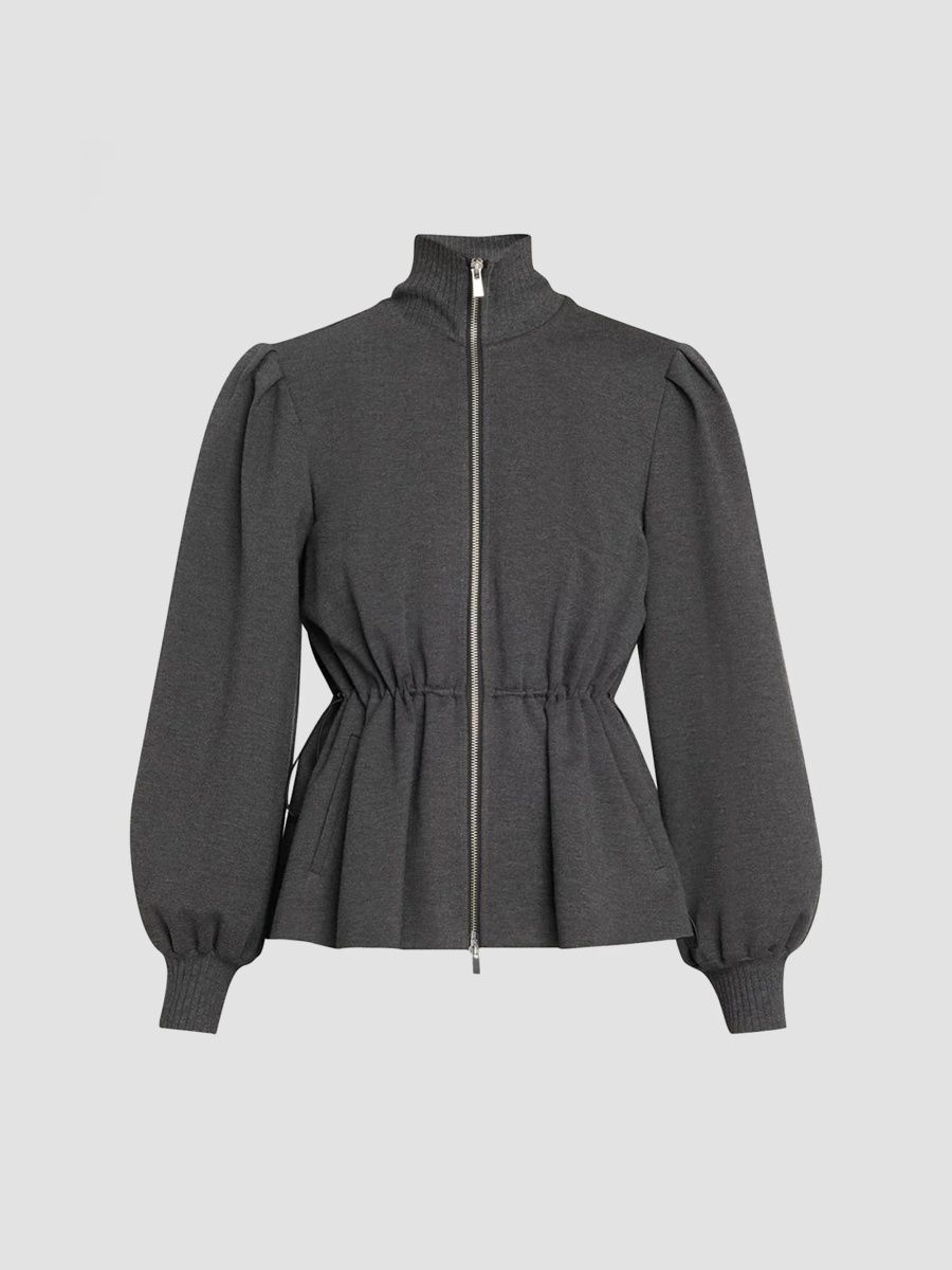 Toccin Women's Ida Zip-Front Drawstring Jacket - Shadow - Size XL
