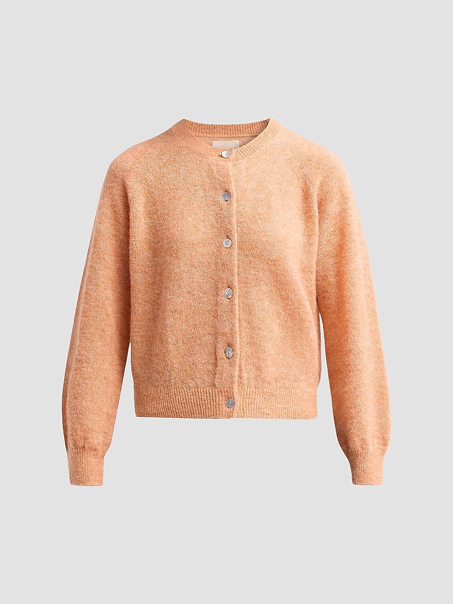 DÔEN Women's Petra Alpaca-Blend Cardigan - Coral - Size XXS