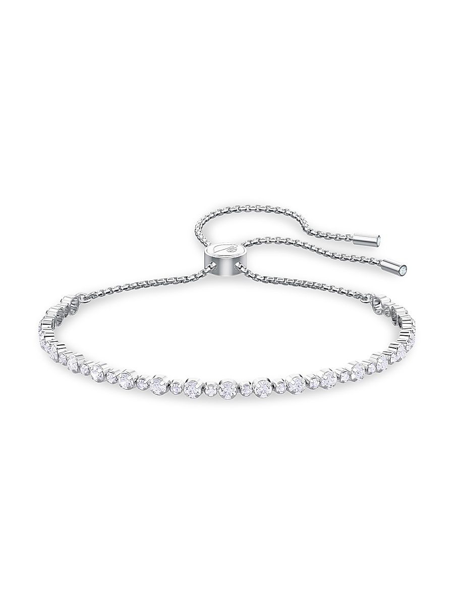 Women's Matrix Swarovski Crystal Rhodium-Plated Trilogy Bracelet - Silver