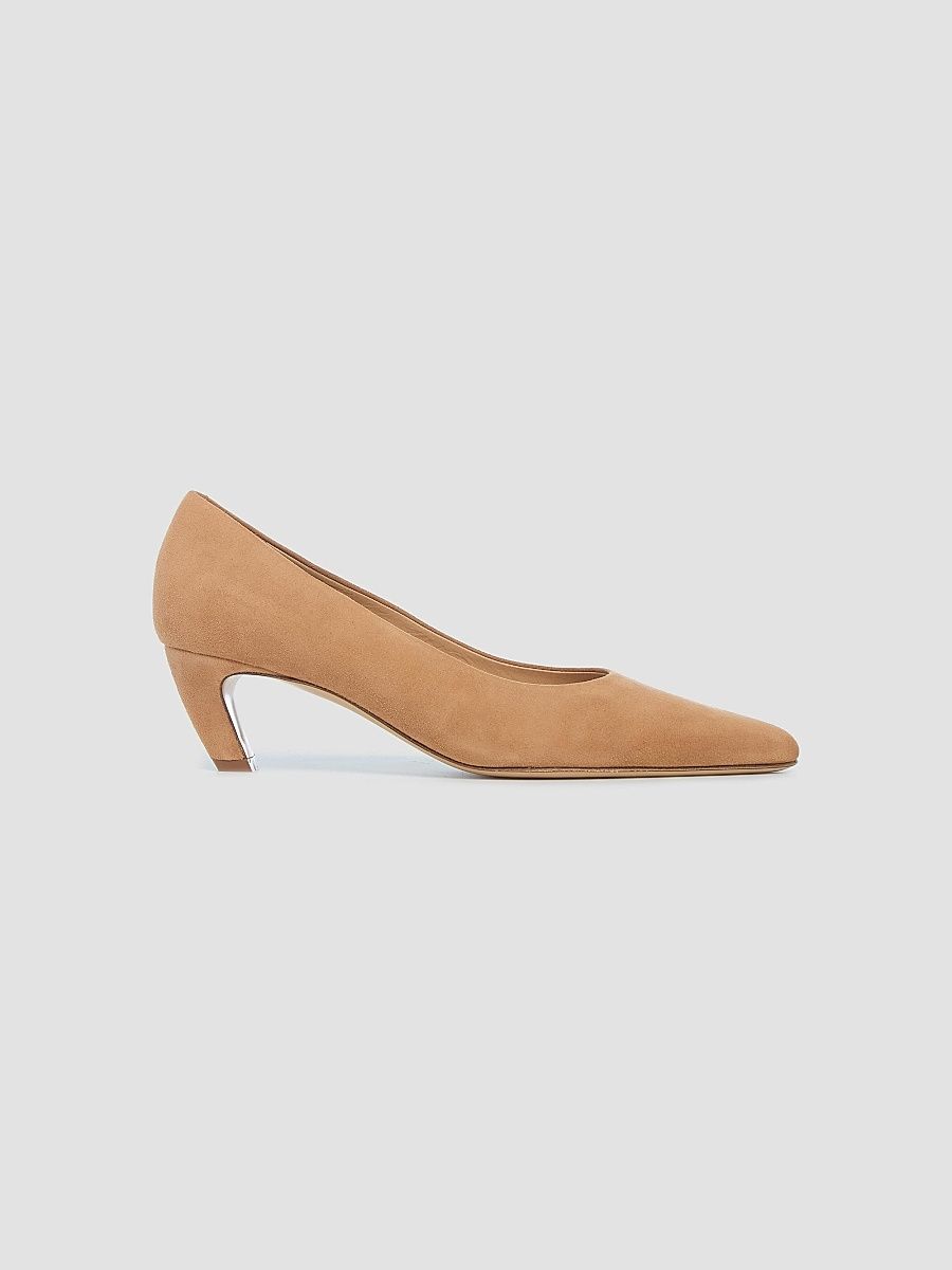 Gabriela Hearst Women's Peggy 50MM Leather Kitten-Heel Pumps - Dark Camel - Size 11.5