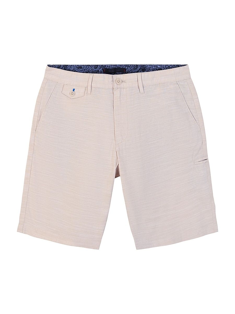 Men's Dixton Cotton-Linen Shorts - Sand - Size 40