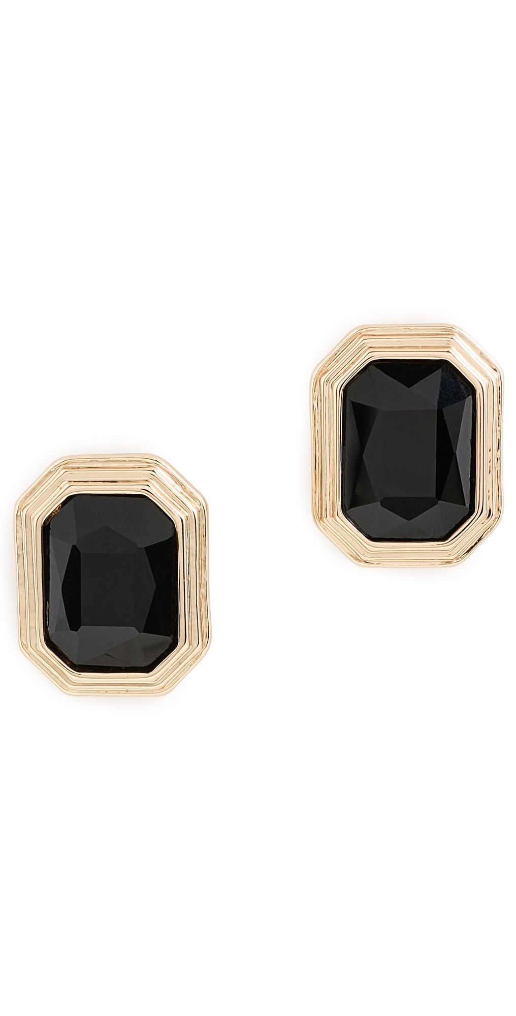Ettika Emerald Deco Earrings Black One Size