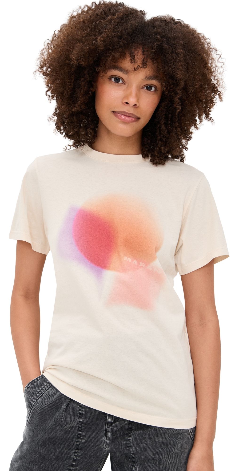 Isabel Marant Étoile Zewel Gradient Tee Ecru XS