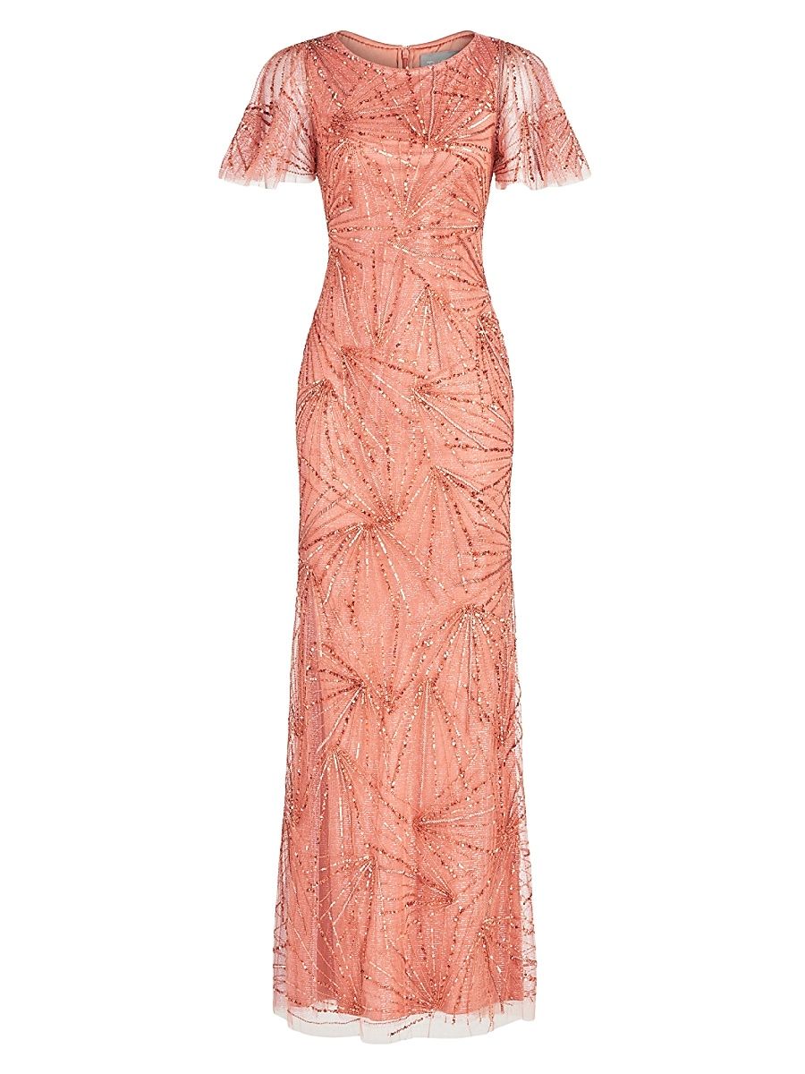 Women's Esther Bead-Embellished Gown - Auburn - Size 12