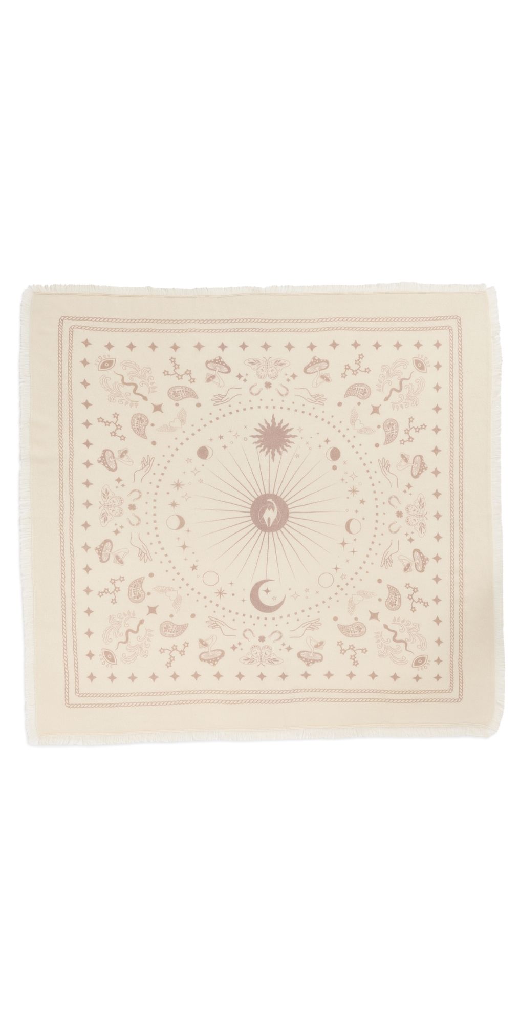 Freya Cashmere Bandana Scarf Lily/Taupe One Size