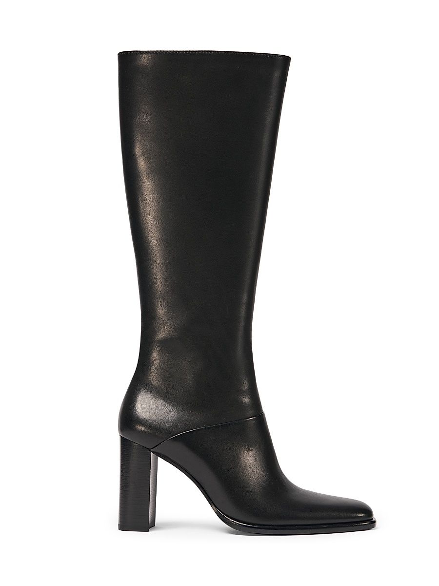 Women's Carolyn 85MM Leather Knee-High Boots - Black - Size 9