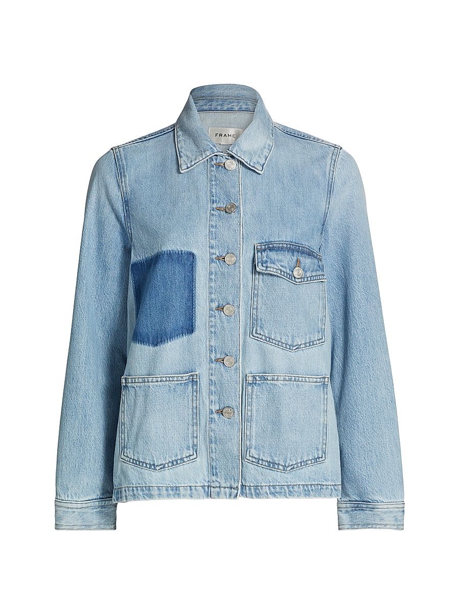 Women's Chore Denim Button-Front Shirt Jacket - Vesper - Size XS