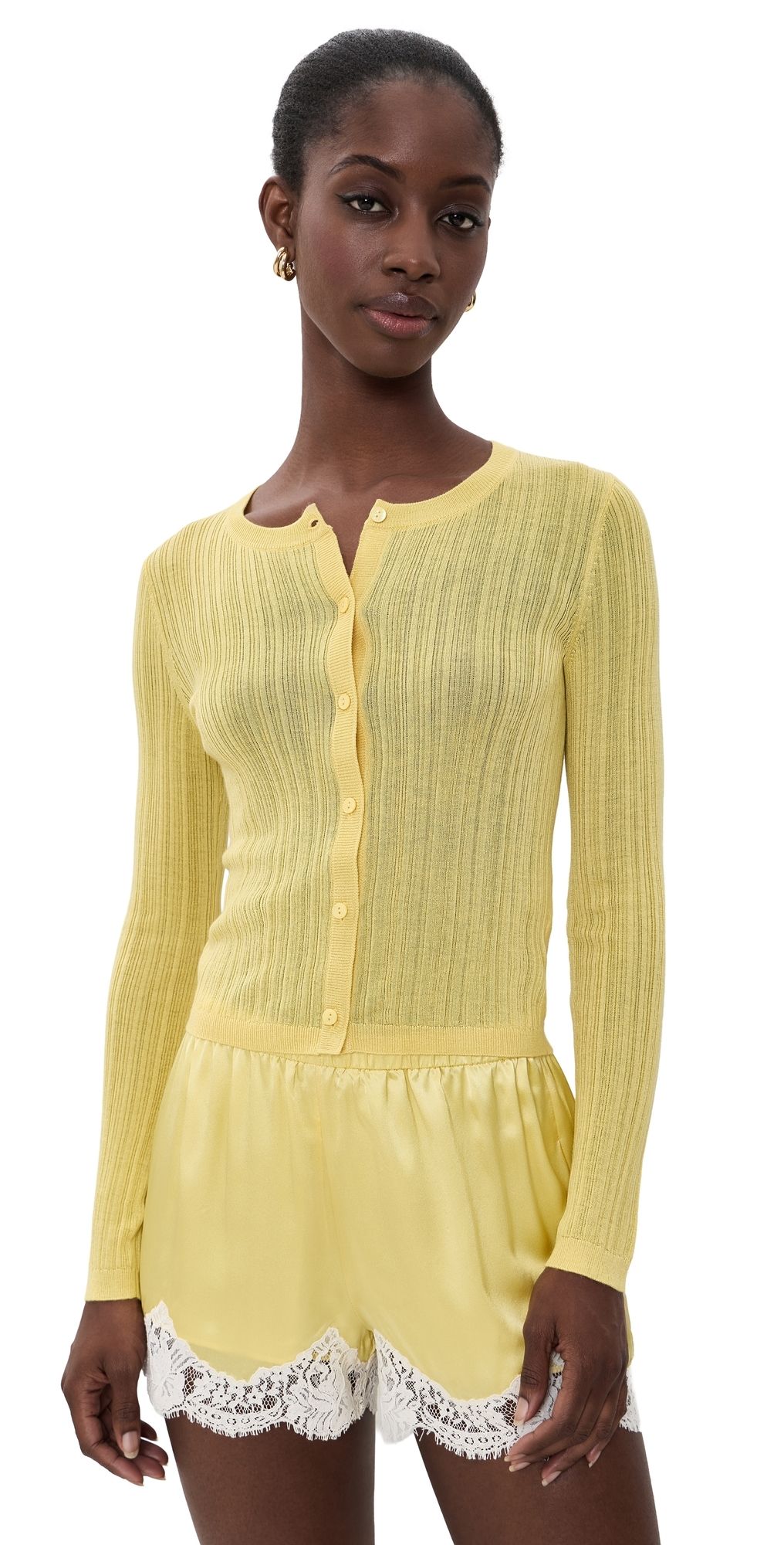 CAMI NYC Lightweight Maura Cardigan Custard M