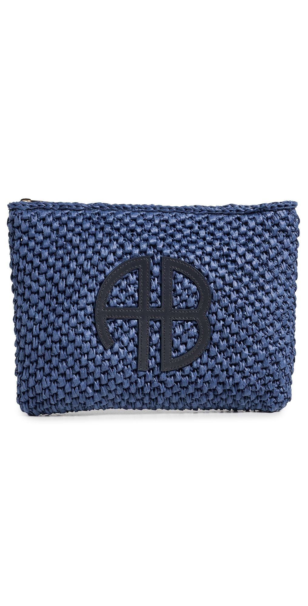 ANINE BING Rio Clutch Marine Blue One Size