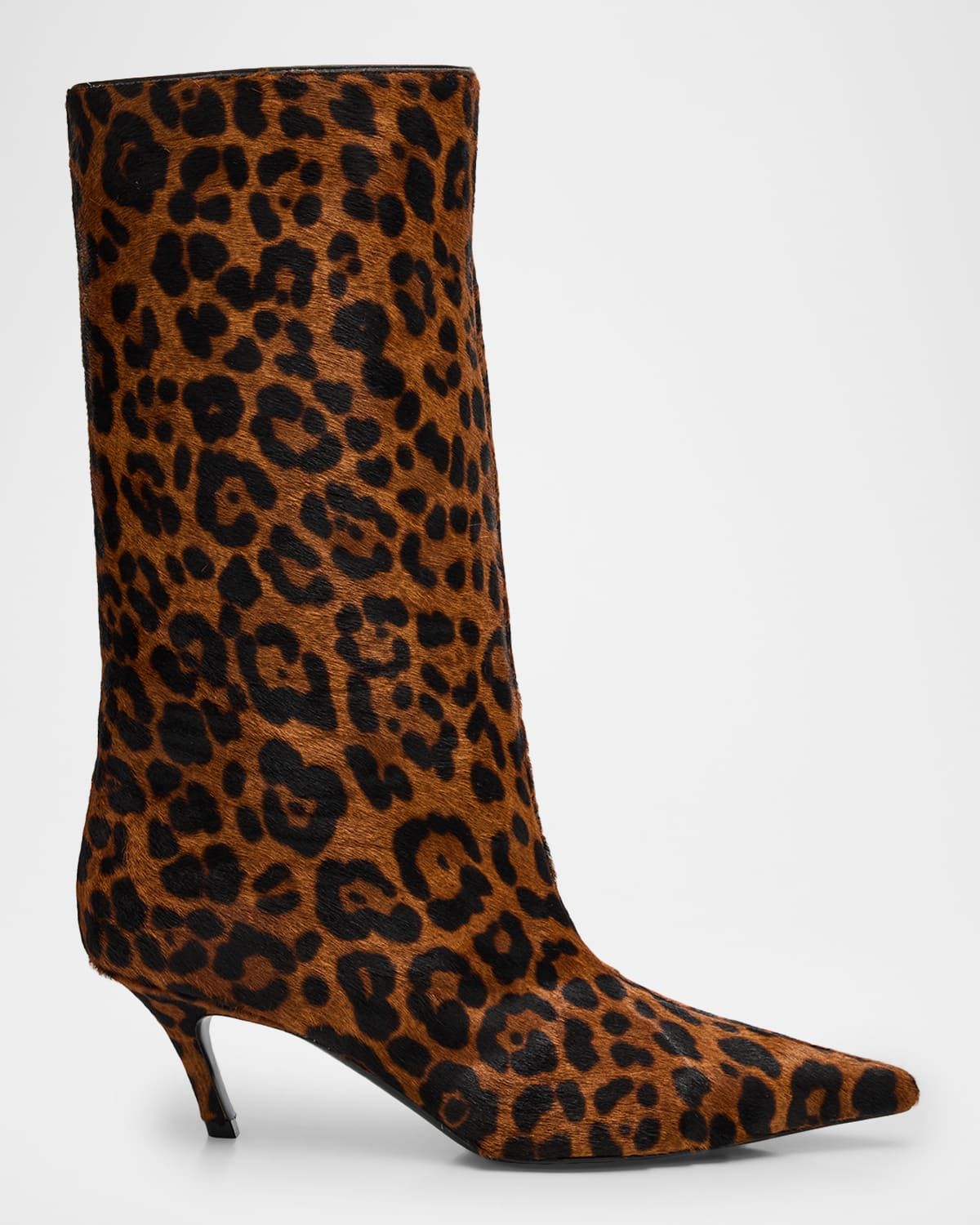 60mm Fiona Leopard-Printed Calf Hair Boots