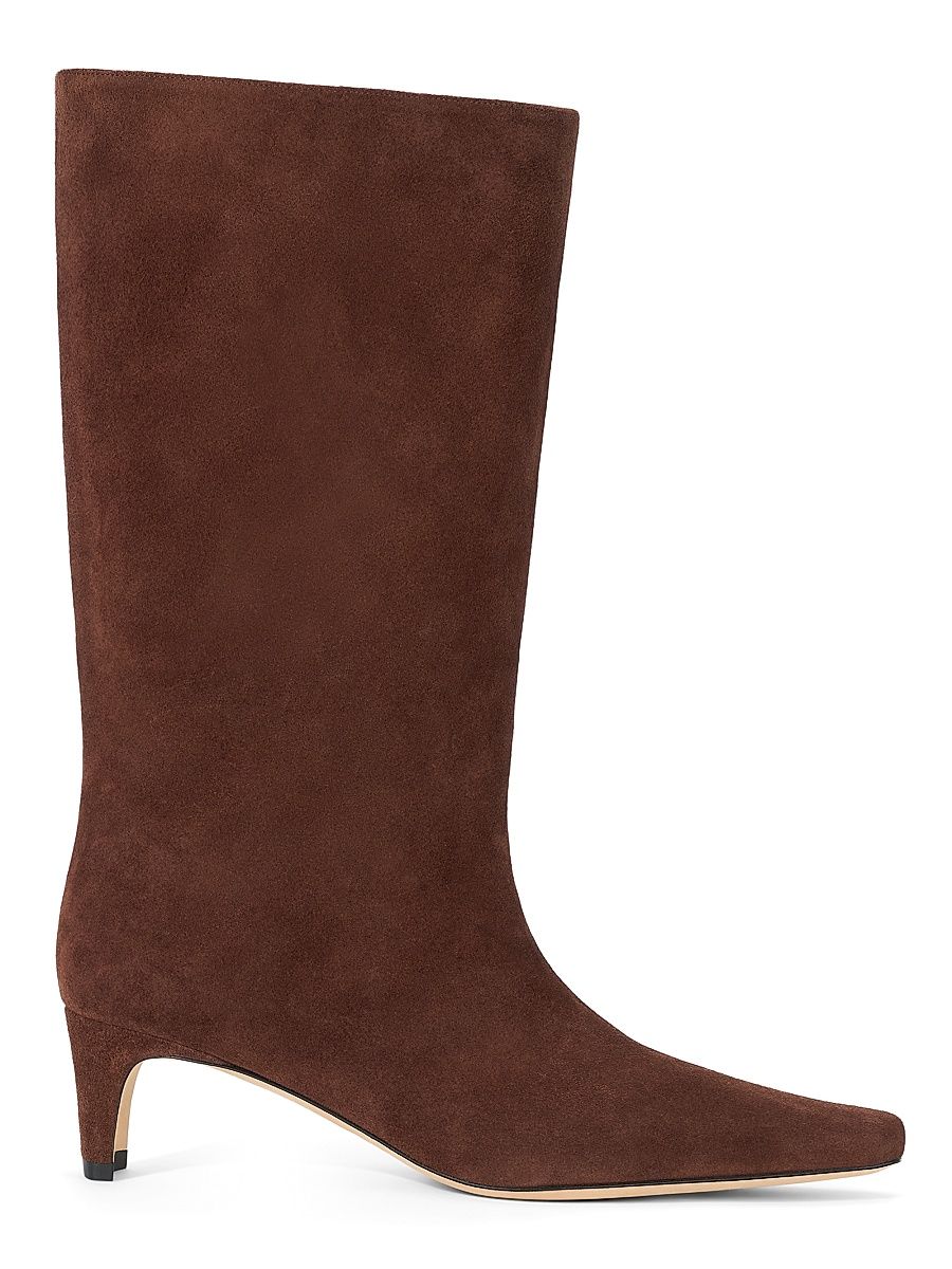 Women's Wally 55MM Midcalf Suede Knee Boots - Tan - Size 11