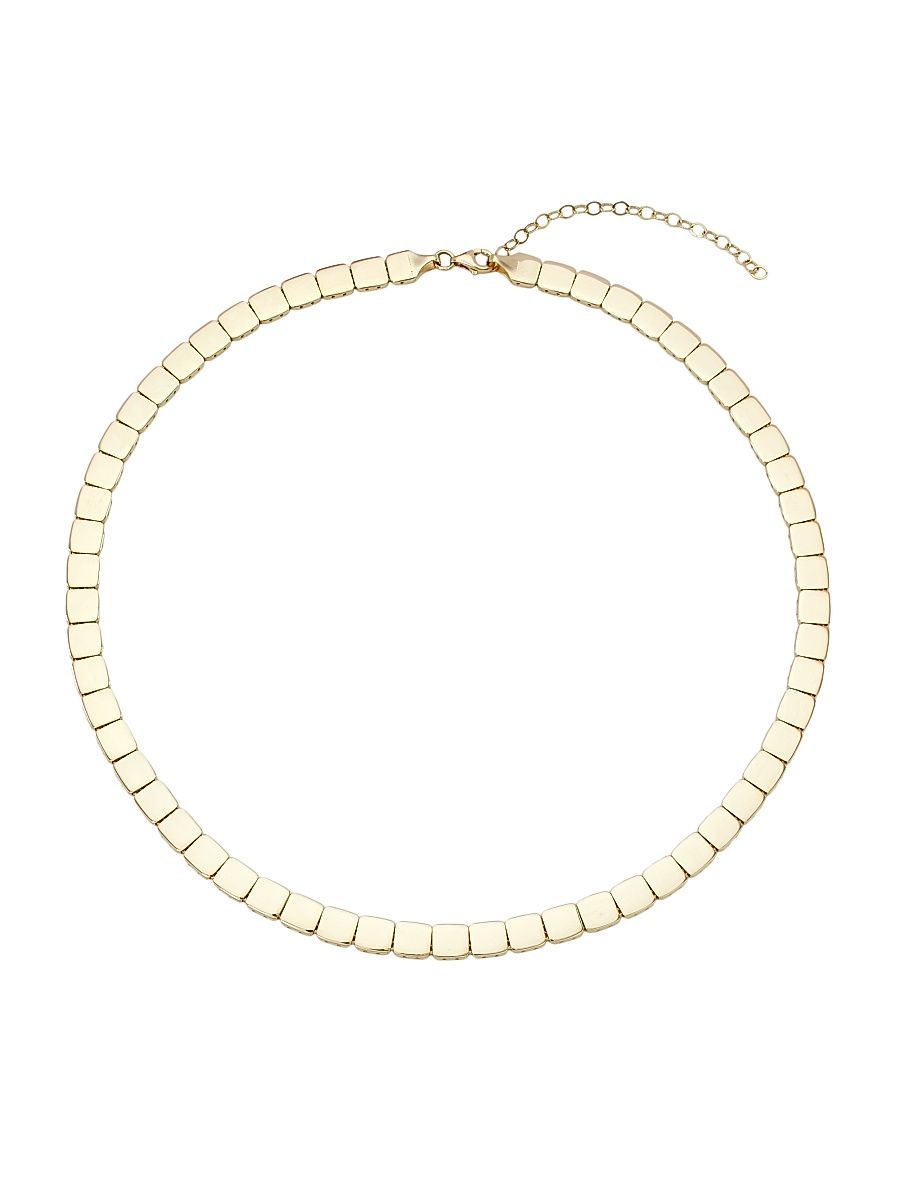 Women's 14K Yellow Gold Square-Link Necklace - Gold