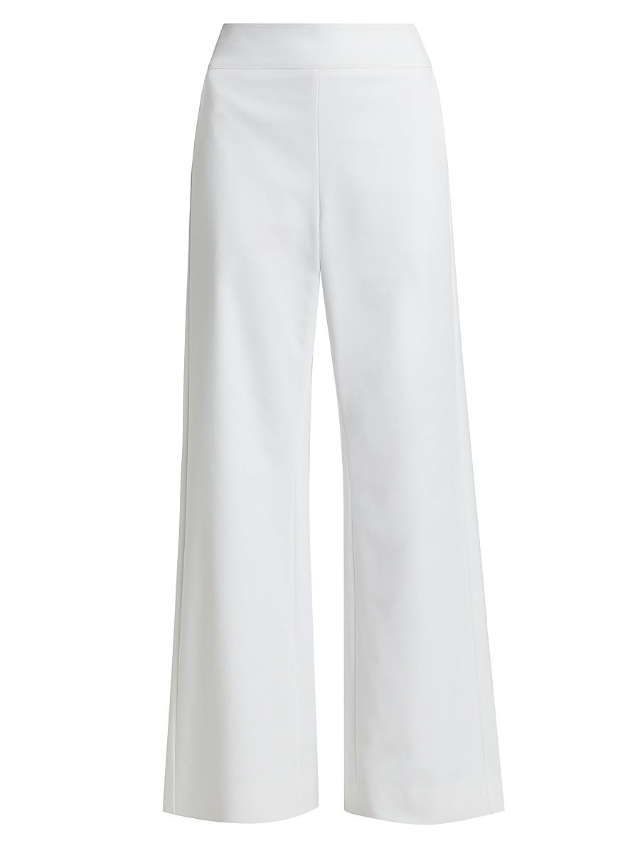 Women's High-Rise Wide-Leg Pants - White - Size 12