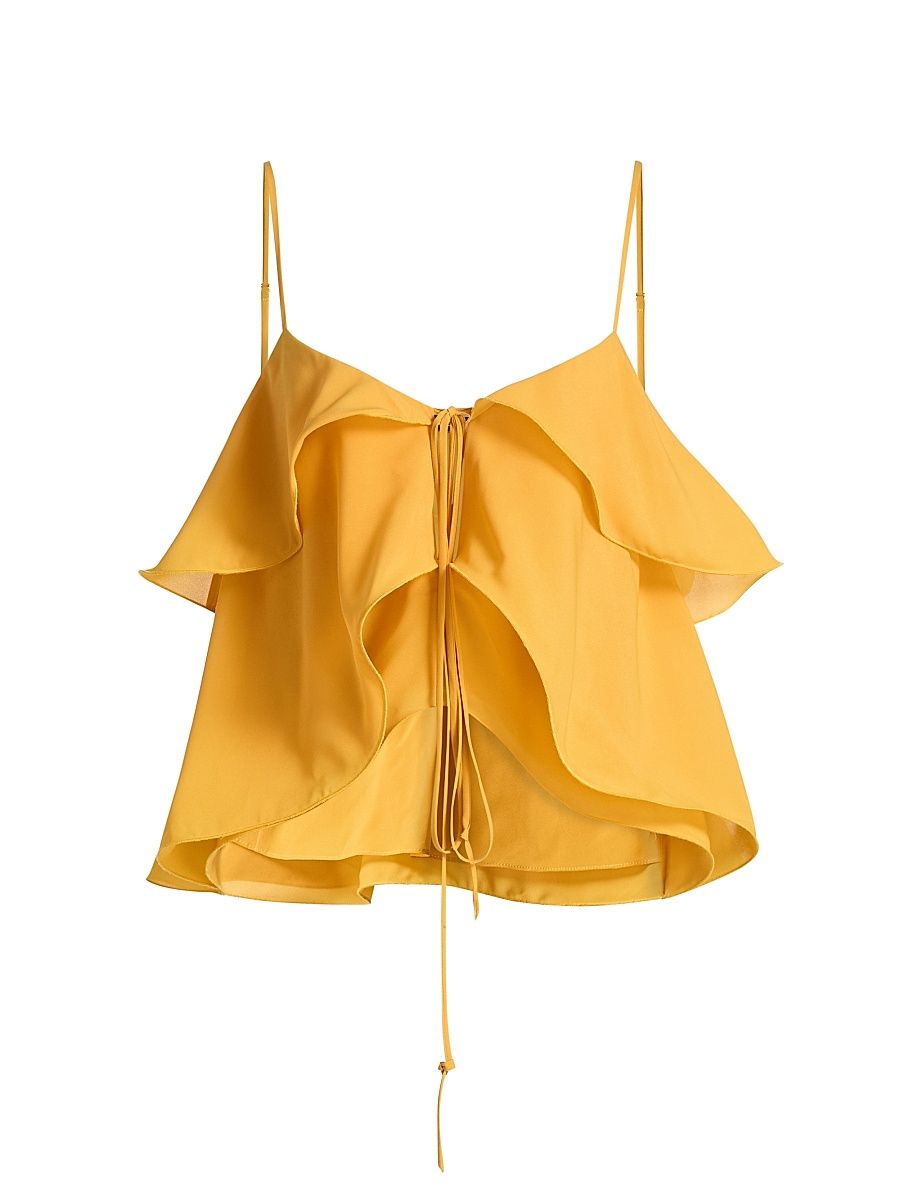 Women's Danica Tiered Cami Top - Tuscan Sun - Size Large