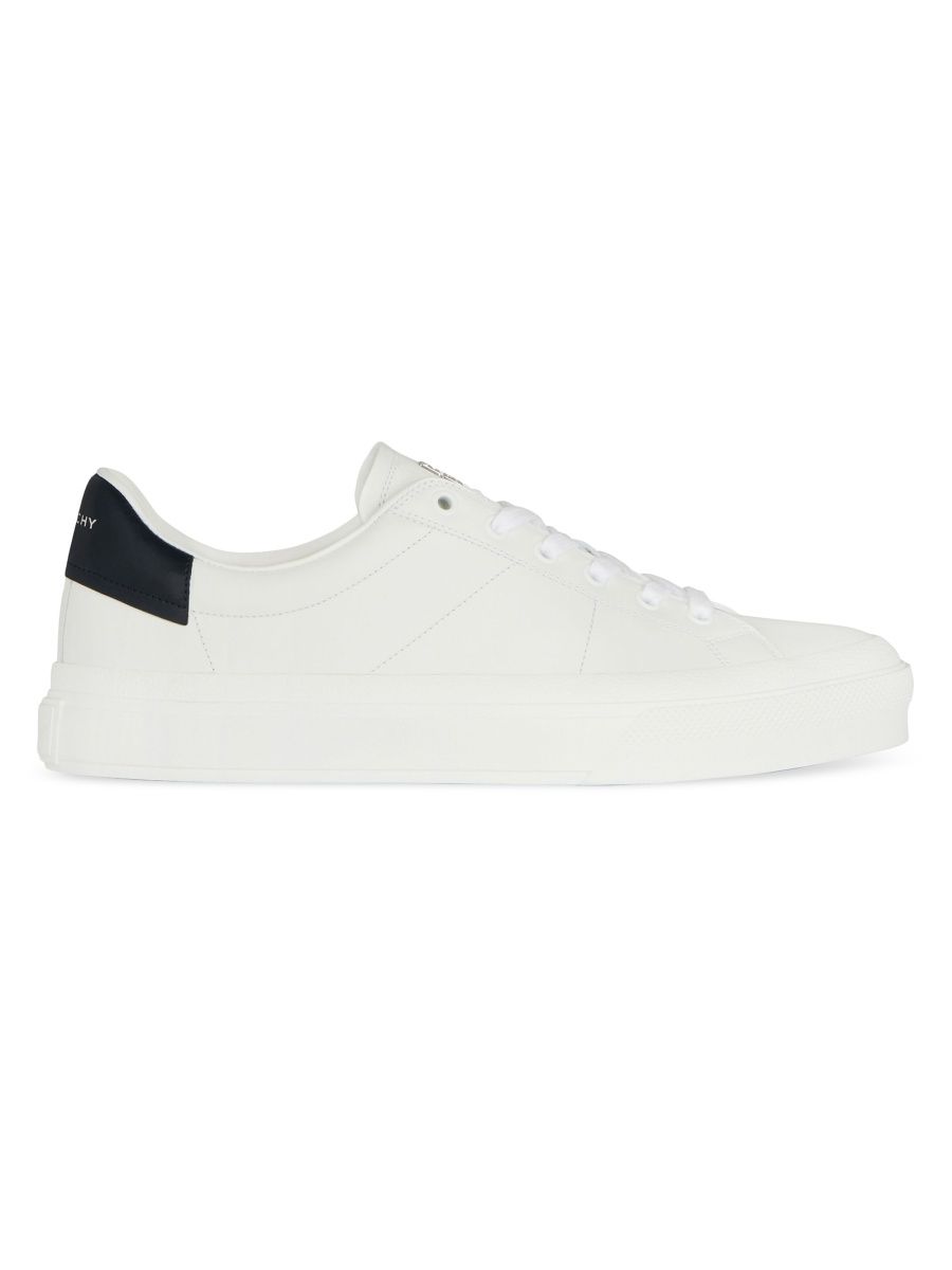 Givenchy Men's City Court Lace-Up Sneakers - White Black - Size 11