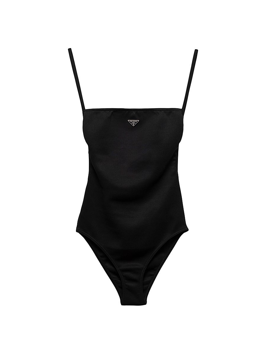 Women's Interlock Knit One-Piece Swimsuit - Black - Size XXS