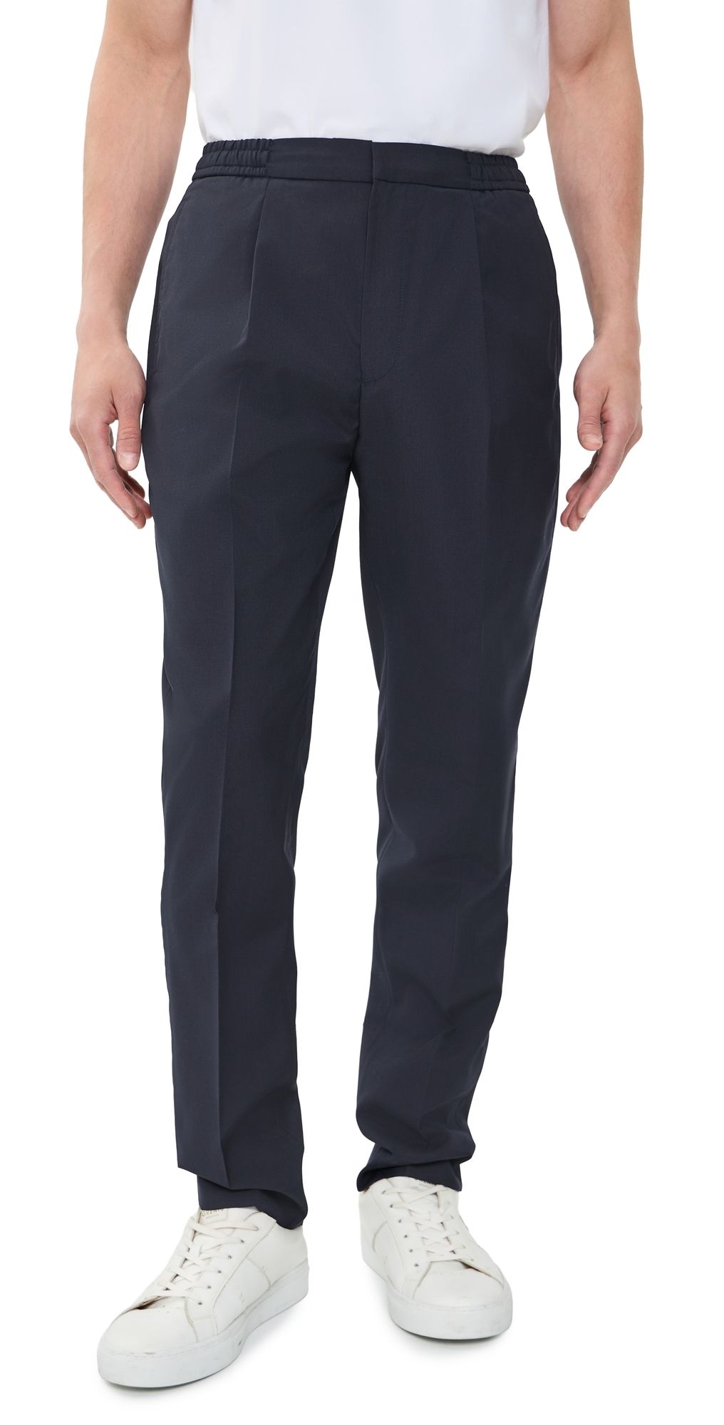 Officine Generale Drew Italian Fresco Wool Pants Dark Navy 46