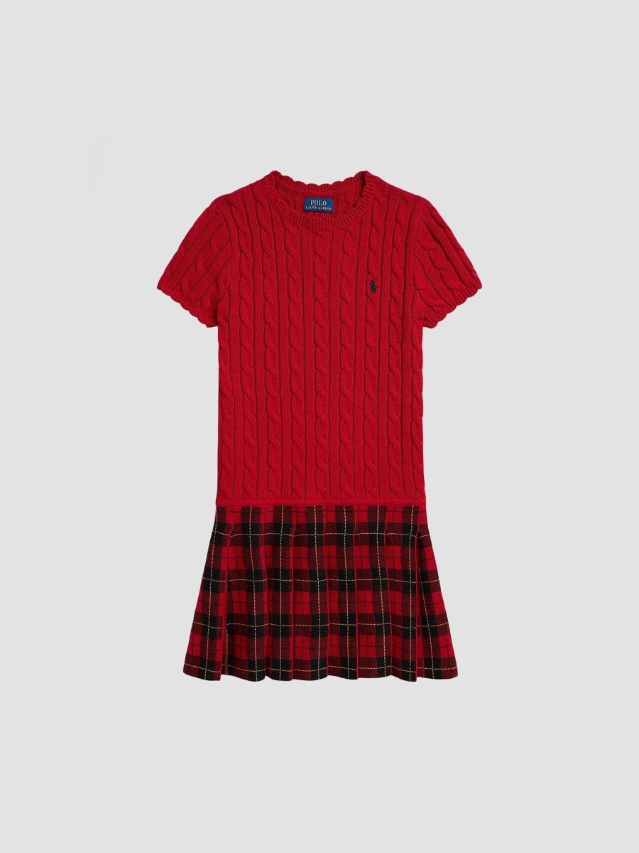 Polo Ralph Lauren Girl's Little Girl's & Girl's Plaid-Skirt Sweaterdress - Red Multi - Size 2