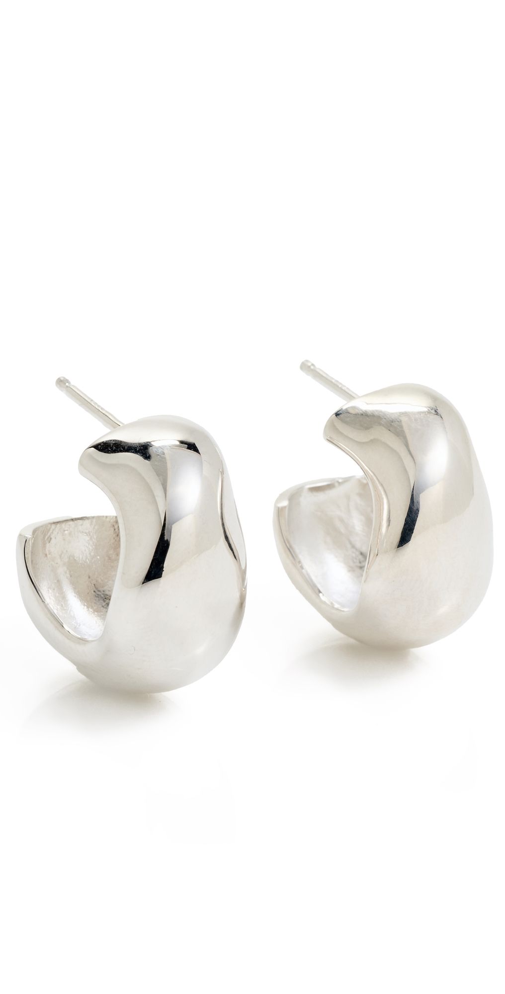 AGMES Small Celia Hoops Silver One Size