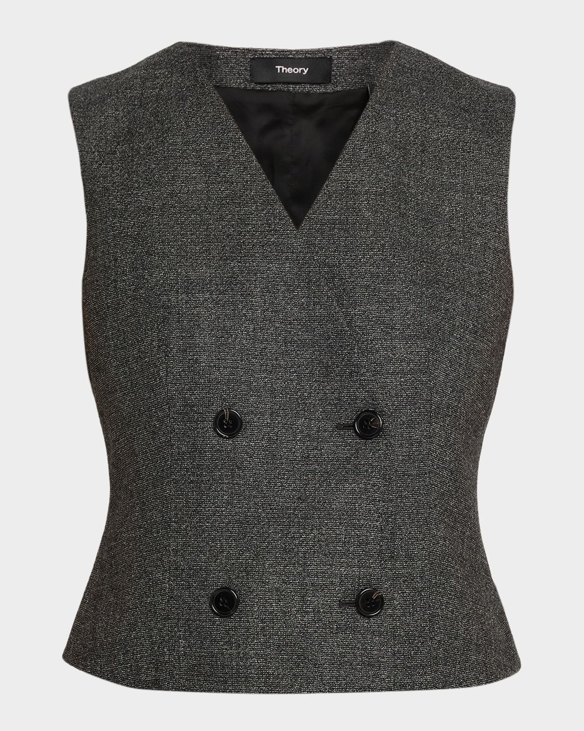 Shrunken Wool Suiting Vest