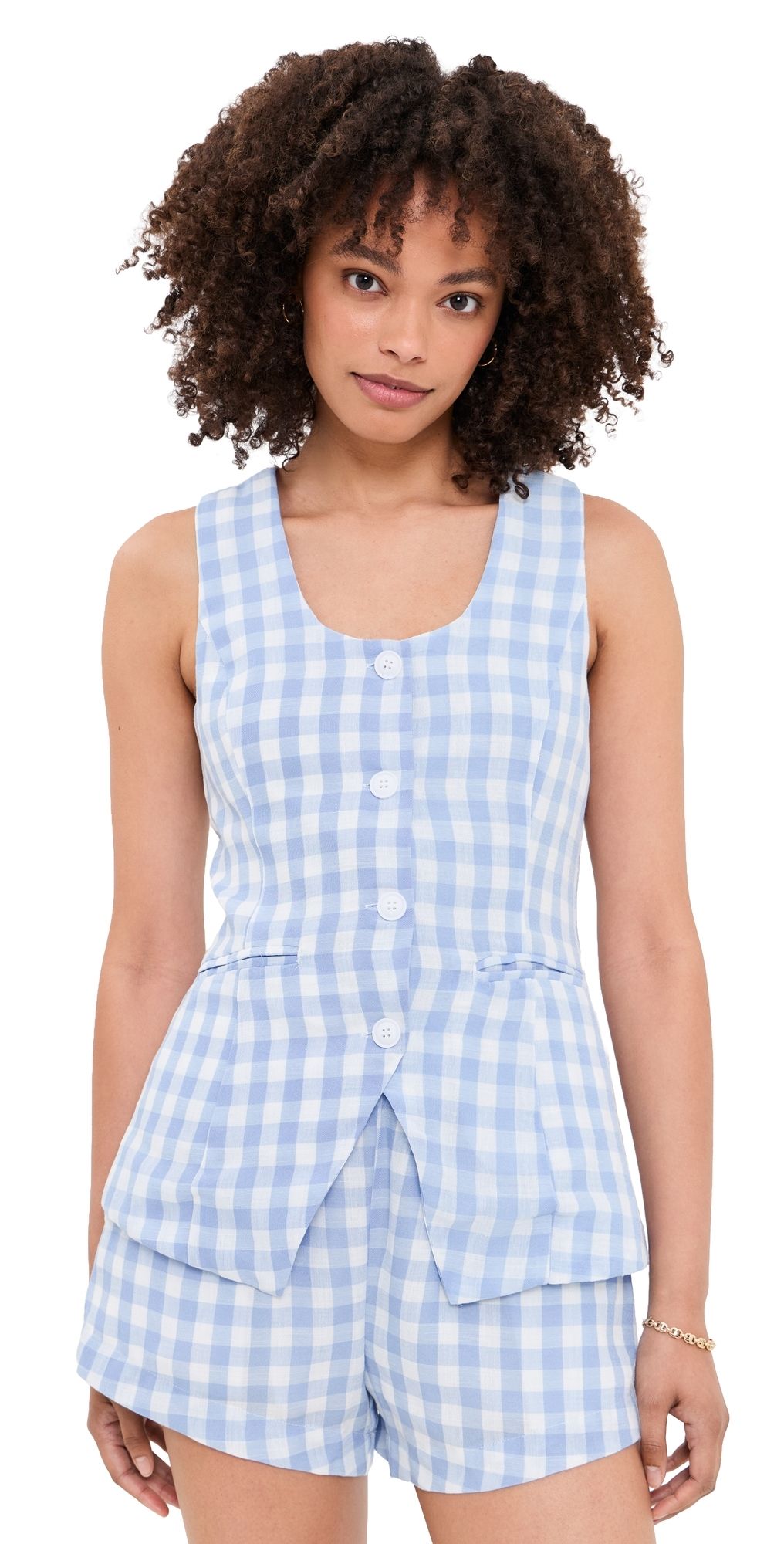 BLANKNYC Beach Picnic Top Blue Combo M