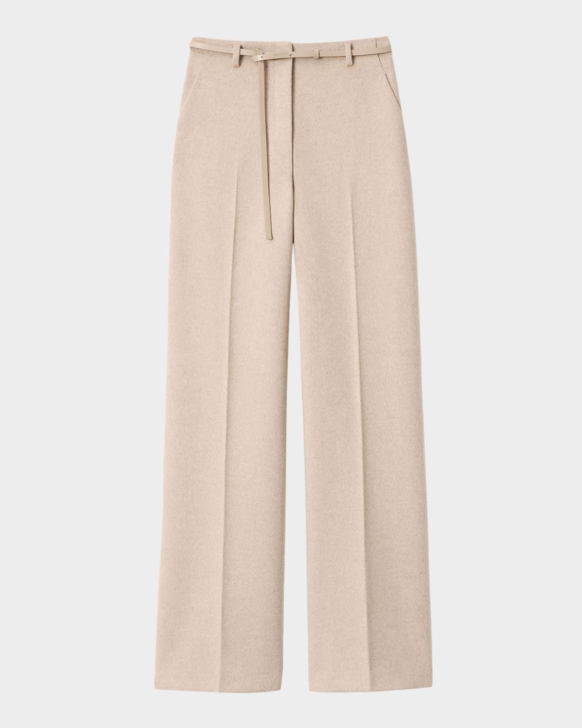 Clark Wide-Leg Flannel Pants