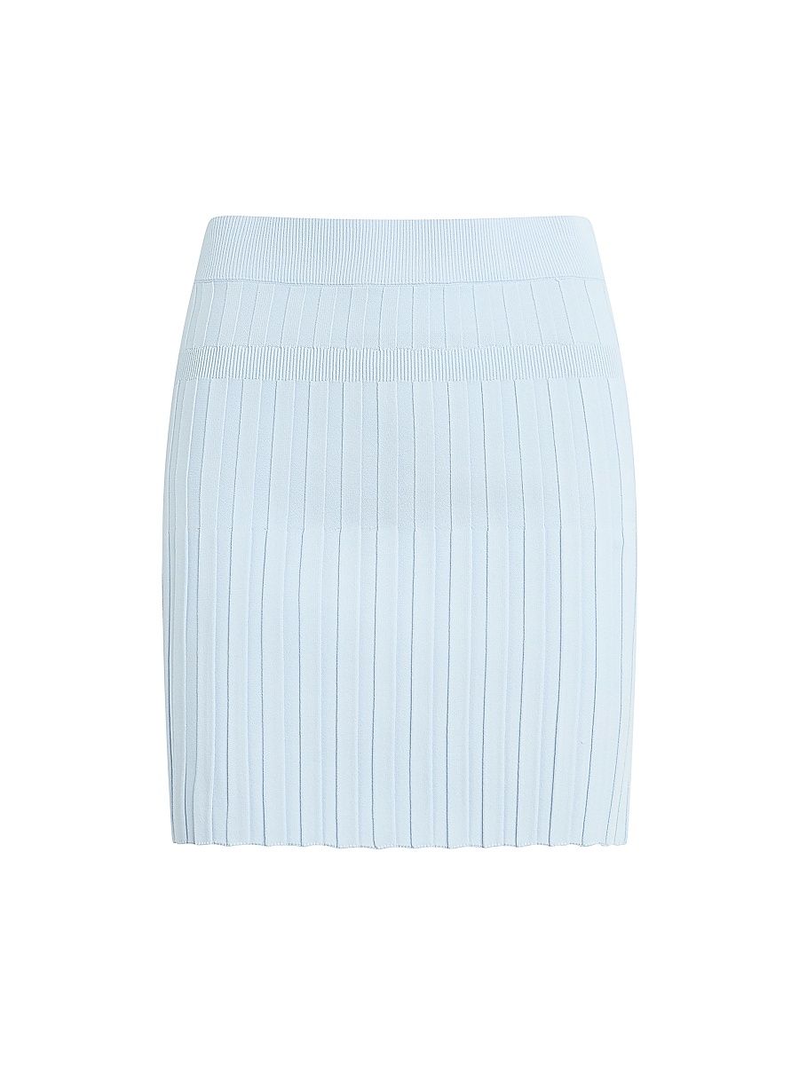 Women's The Cecilia Rib-Knit Sweater Miniskirt - Sky Blue - Size XL