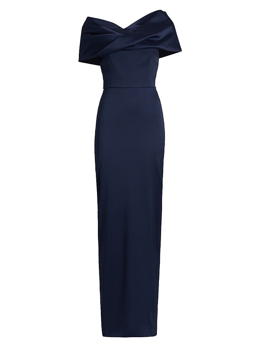 Women's Viveca Off-The-Shoulder Gown - Night Sky - Size 4