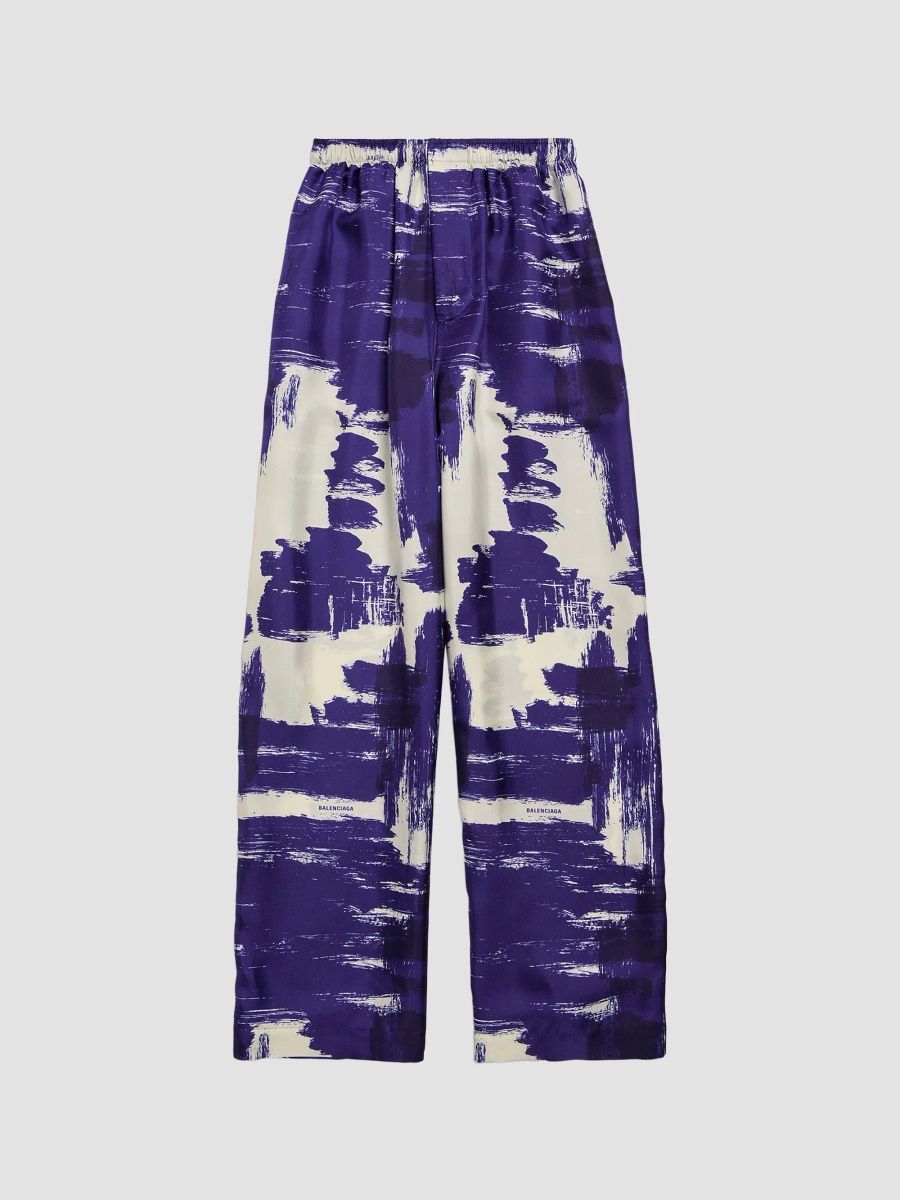 Balenciaga Women's Paintbrush Pyjama Pants - Blue - Size 8