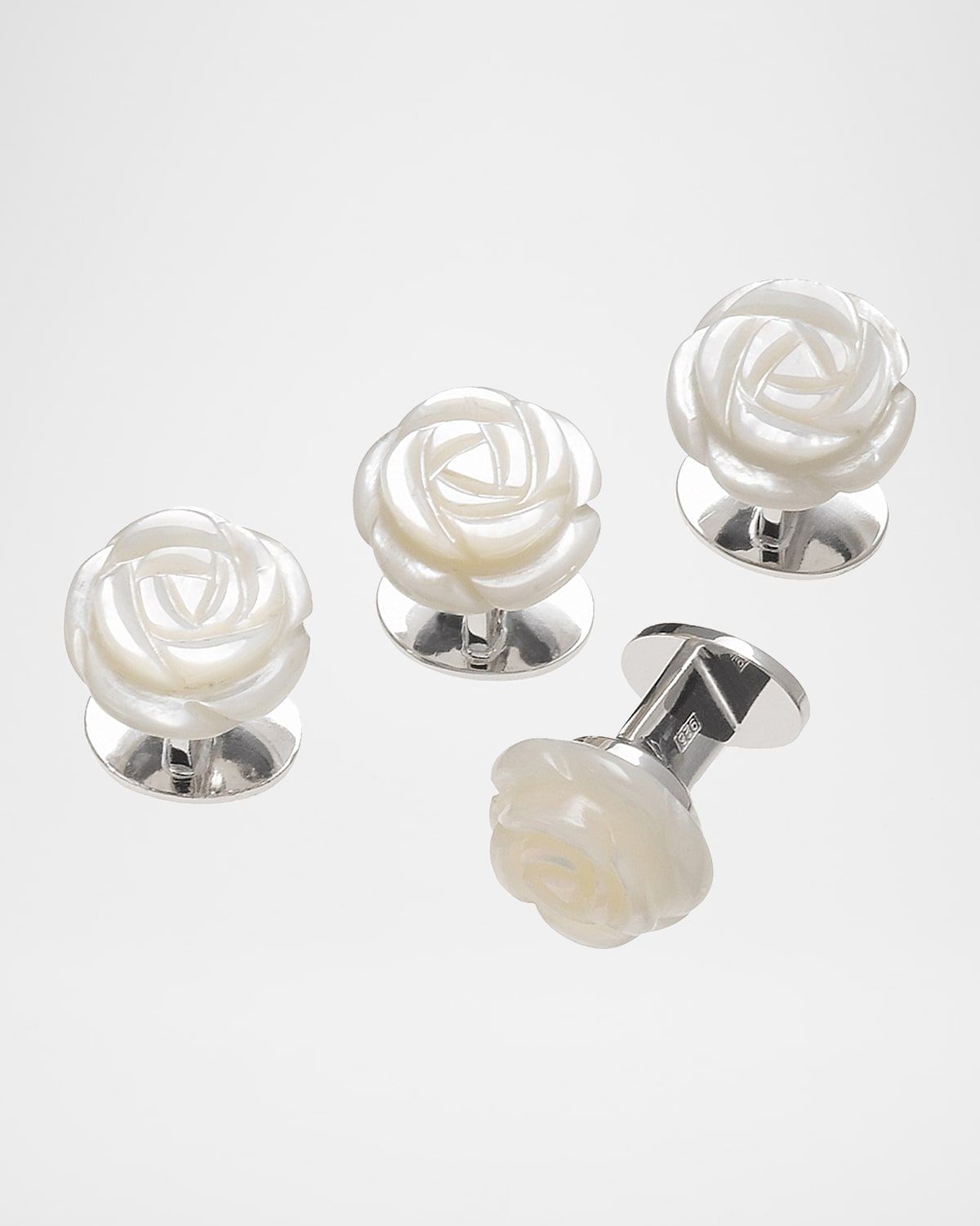 Men & apos;s Mother-of-Pearl Rose Shirt Studs