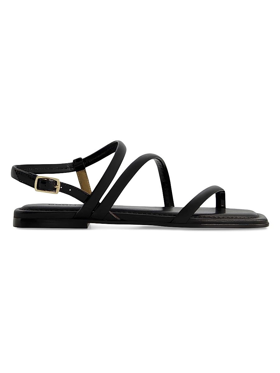 Women's Odessa Reverse Thong Sandals - Black Patent - Size 8