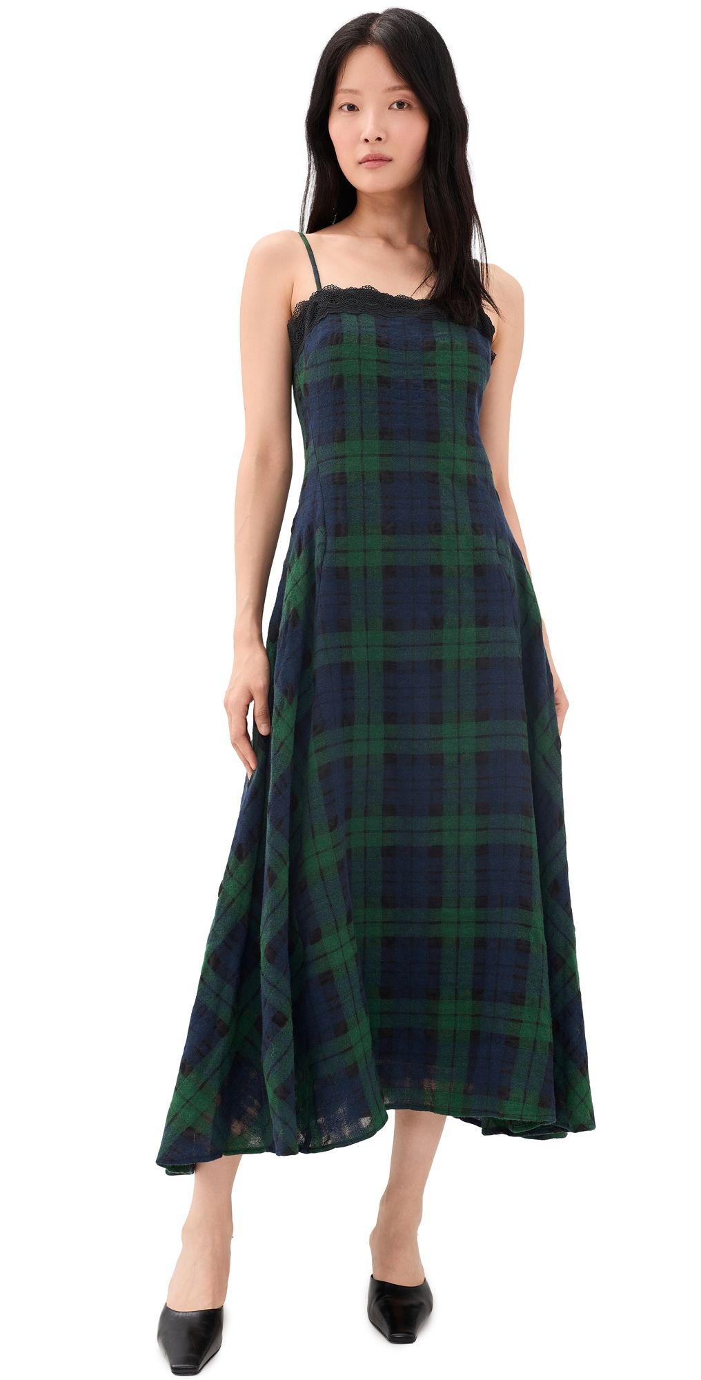 MAUDE CLUB Caitlyn Dress Green Multi S